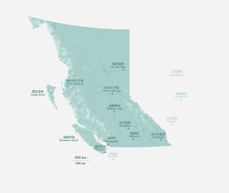 Map of British Columbia