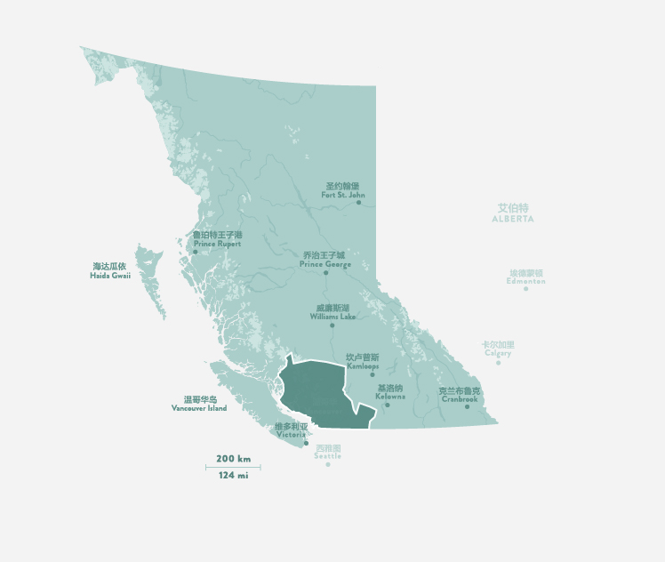 Map of British Columbia