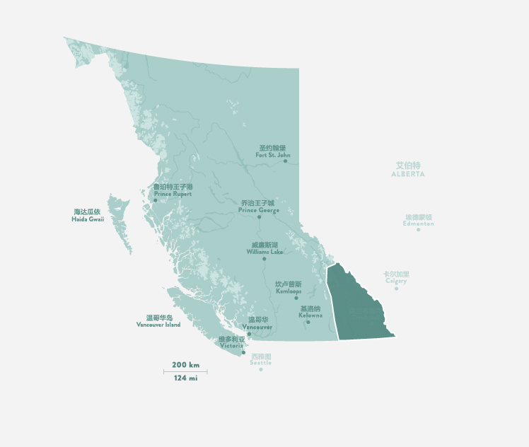 Map of British Columbia