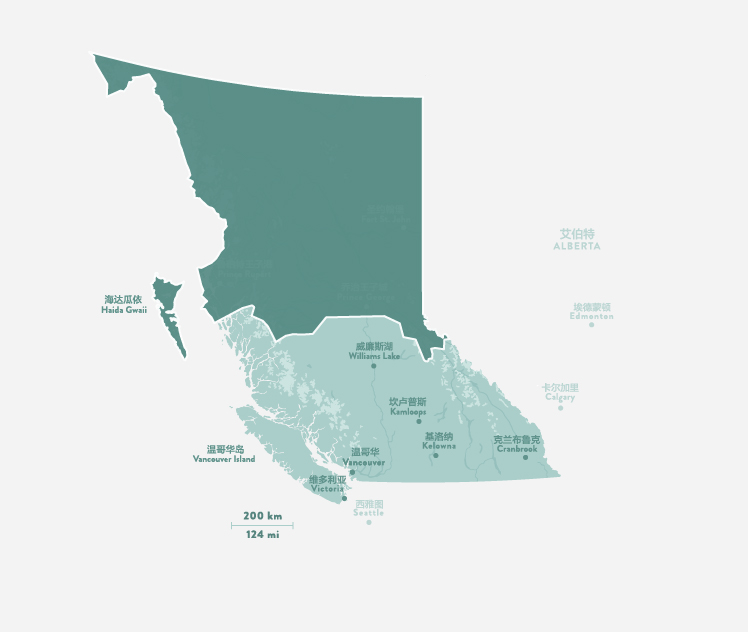 Map of British Columbia