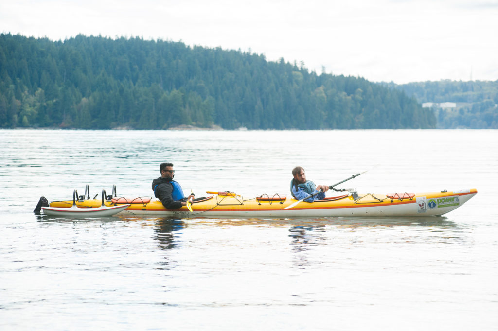 Two kayakers on the water